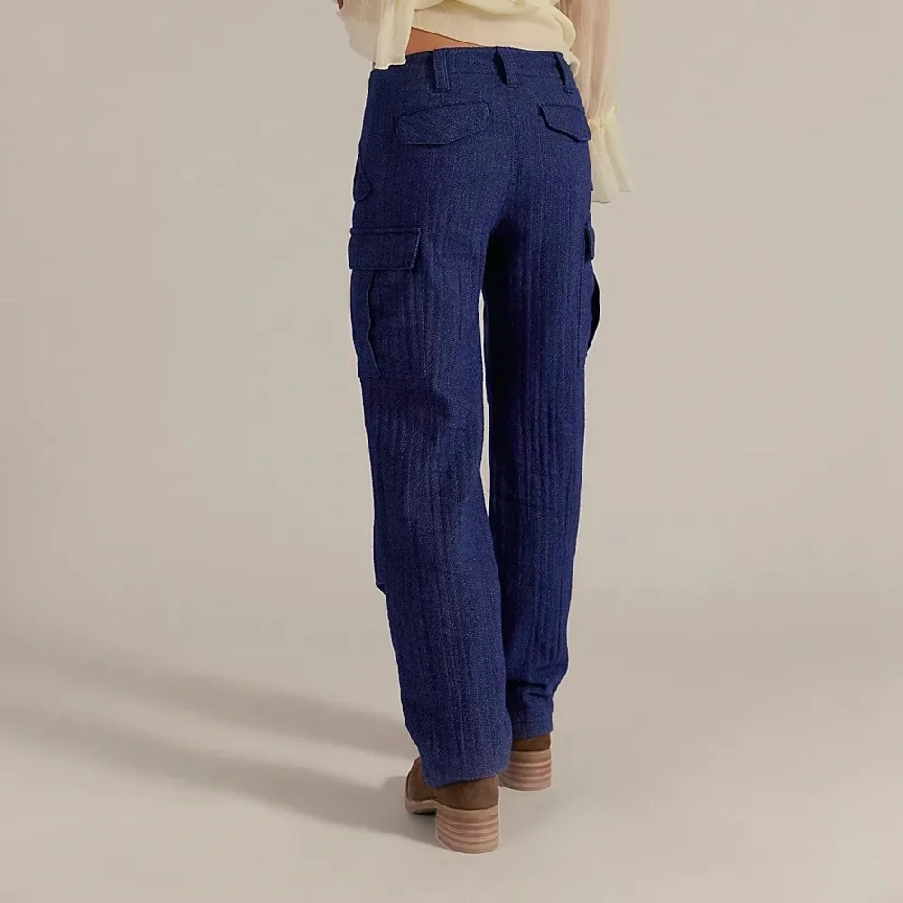 FREE PEOPLE We The Free Last Catch Pants NWT Navy Blue